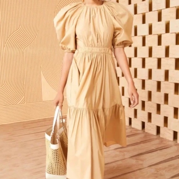 Ulla Johnson Dresses & Skirts - New with Tags Ulla Johnson Claire Cutout Cotton  Midi Dress Cedar